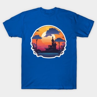 sunset heart T-Shirt